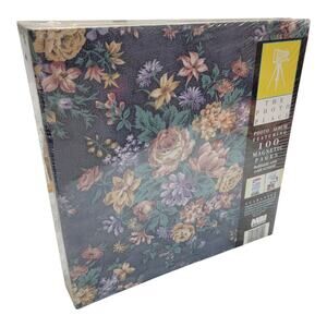Vintage 1990 MBI Photo Album Magnetic 100 Pages Floral F3050SB Blue New